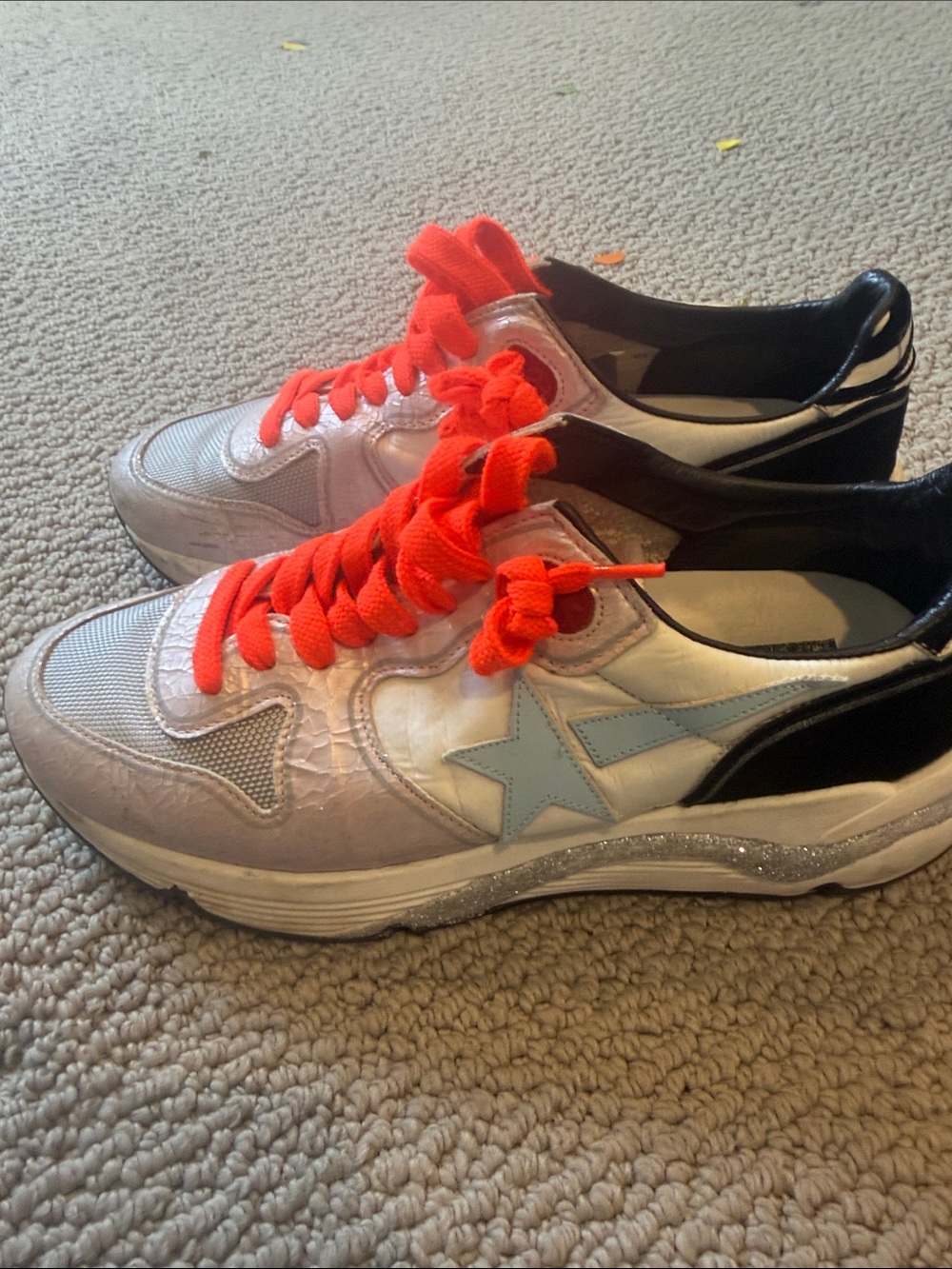 Golden goose Athletic Sneakers with Bright Orange Laces - Picture 4 of 5
